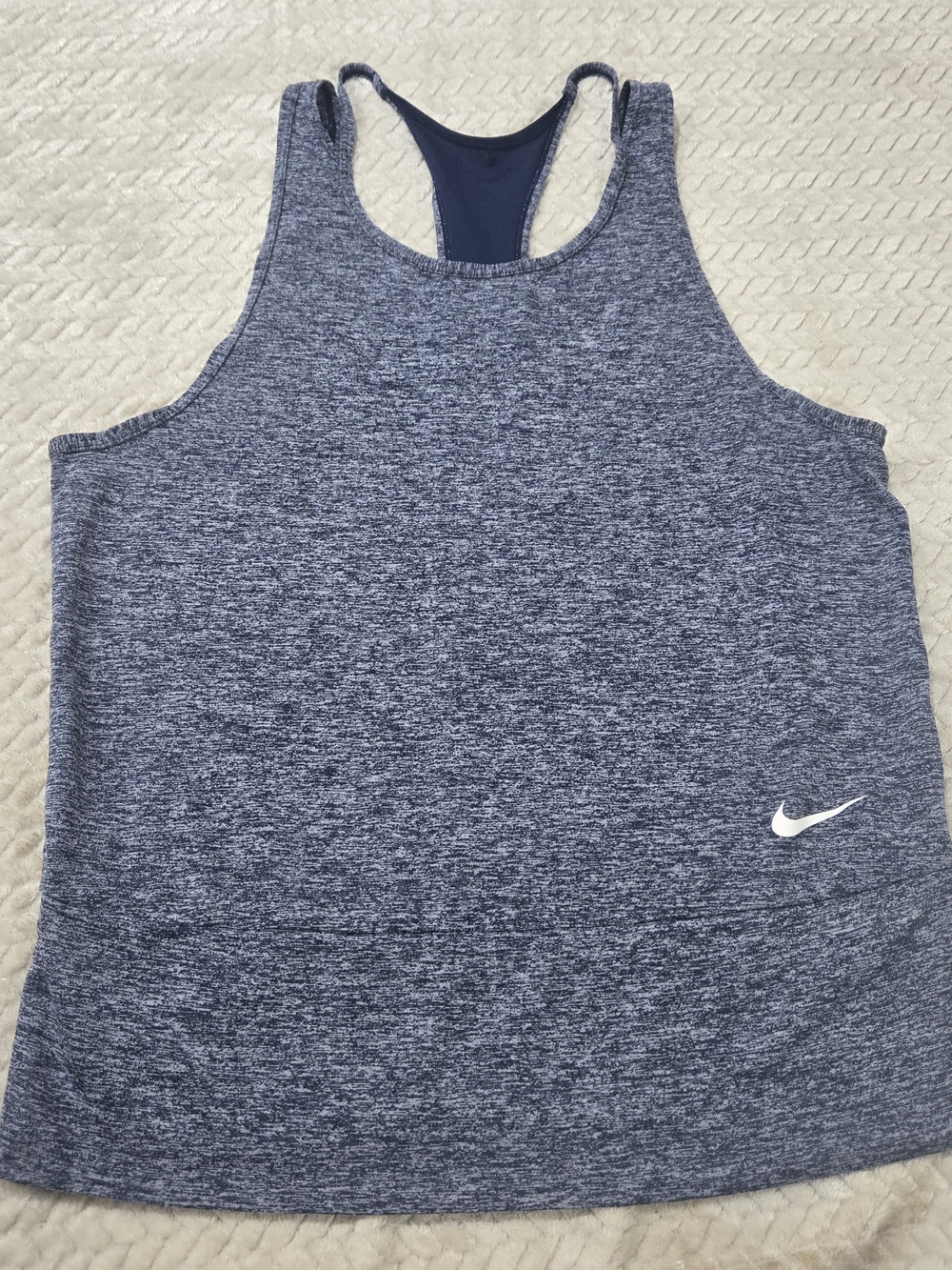 Nike Dri-FIT Heathered Navy Racerback Tank